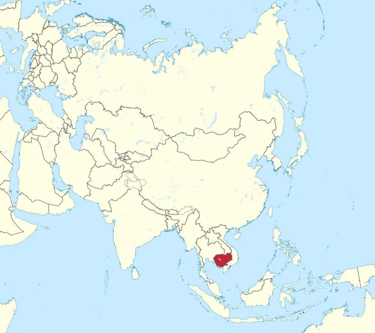 מפה של קמבודיה באסיה