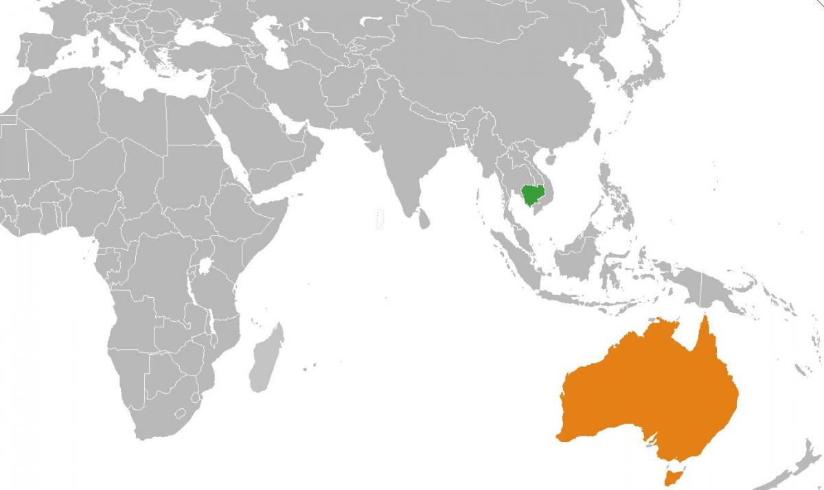 קמבודיה מפת מפת העולם