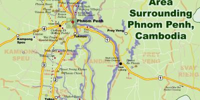 מפה של פנום פן-קמבודיה