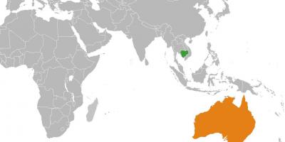 קמבודיה מפת מפת העולם