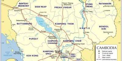 מפה של קמבודיה הכביש