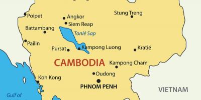 קמבודיה ערים מפה